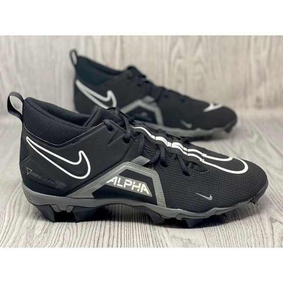 Nike Alpha Menace Varsity 3 Men\'s 14 Football Cleats Black/Grey/White CV0586-010 main image 4